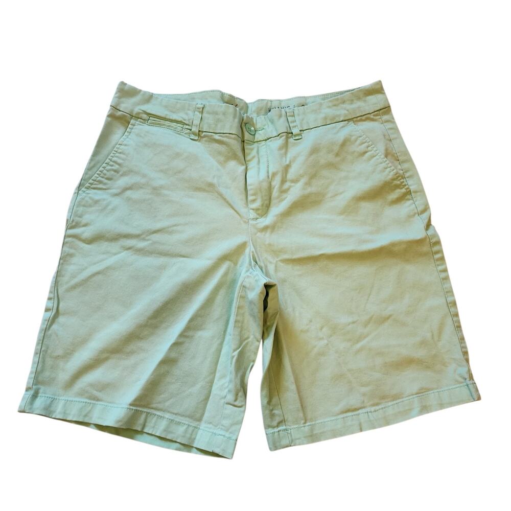 Khakis By Gap Womens Bermuda Shorts Size 6 Green-Blue Chino Mid Rise